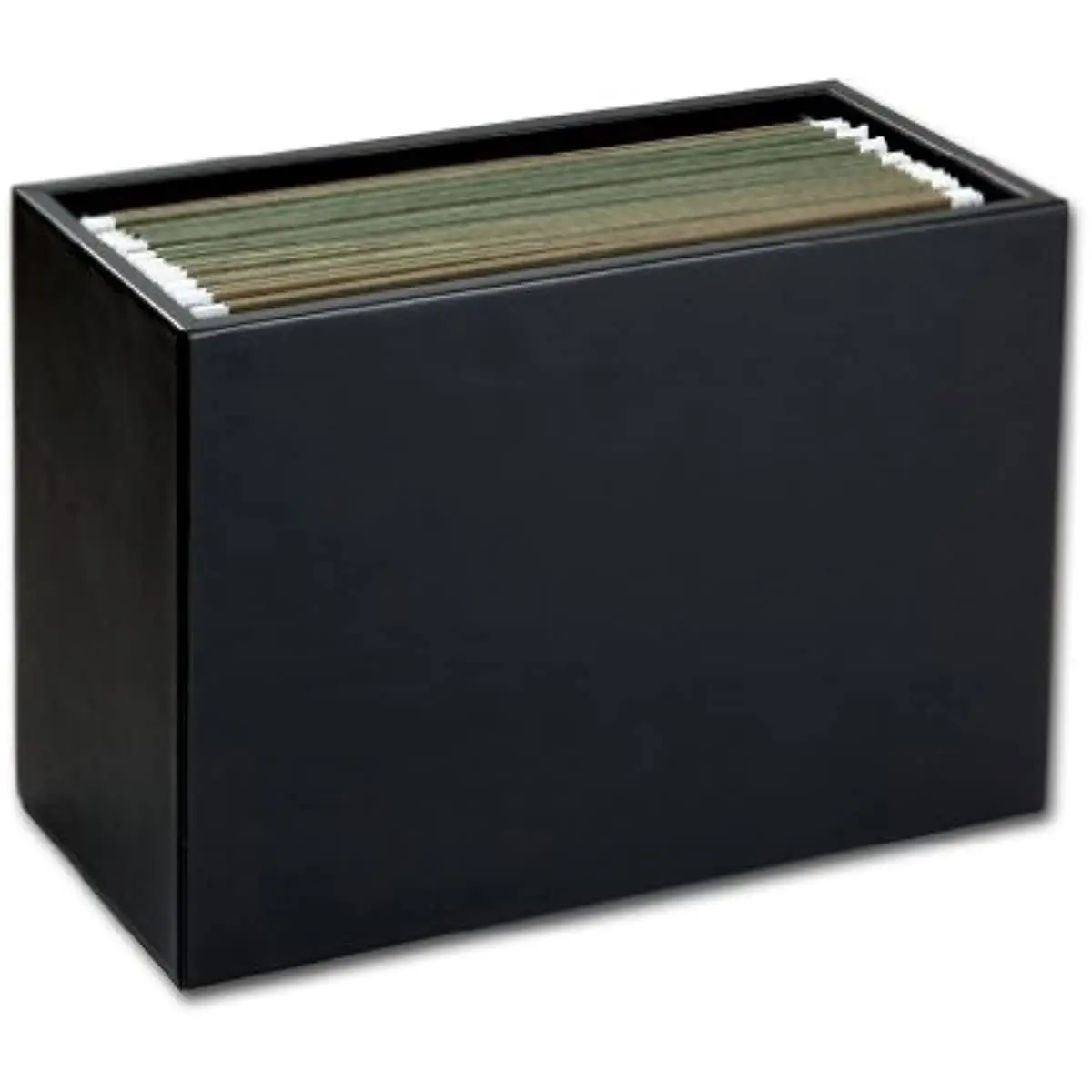 

Black Leather Hanging File Folder Box