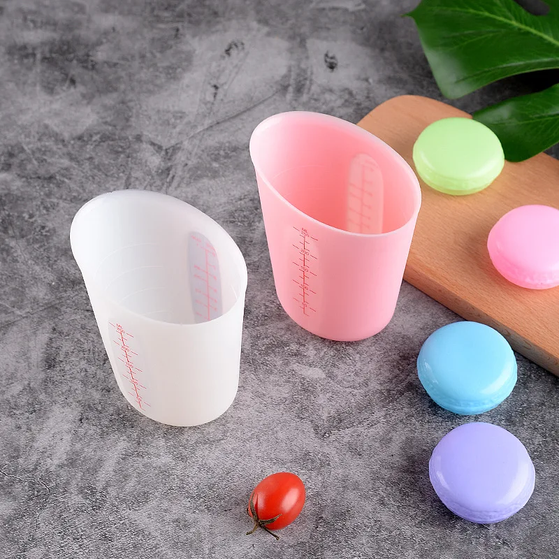 

250/500ml Silicone Measuring Cup Precision Graduated Kitchen Measuring Tool Jug Pour Spout Baking Cooking Tool For Butter Water