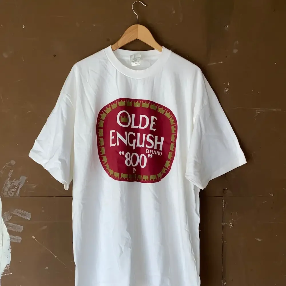 Винтажная Мужская промо-футболка Olde с надписью на английском 800 брендовая