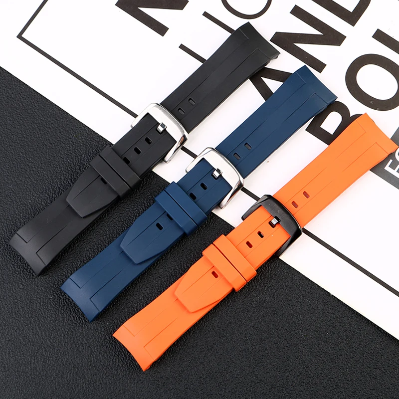 Curved silicone strap suitable for Tissot 1853 starfish Diving T120T120417A waterproof sports men's 22mm
