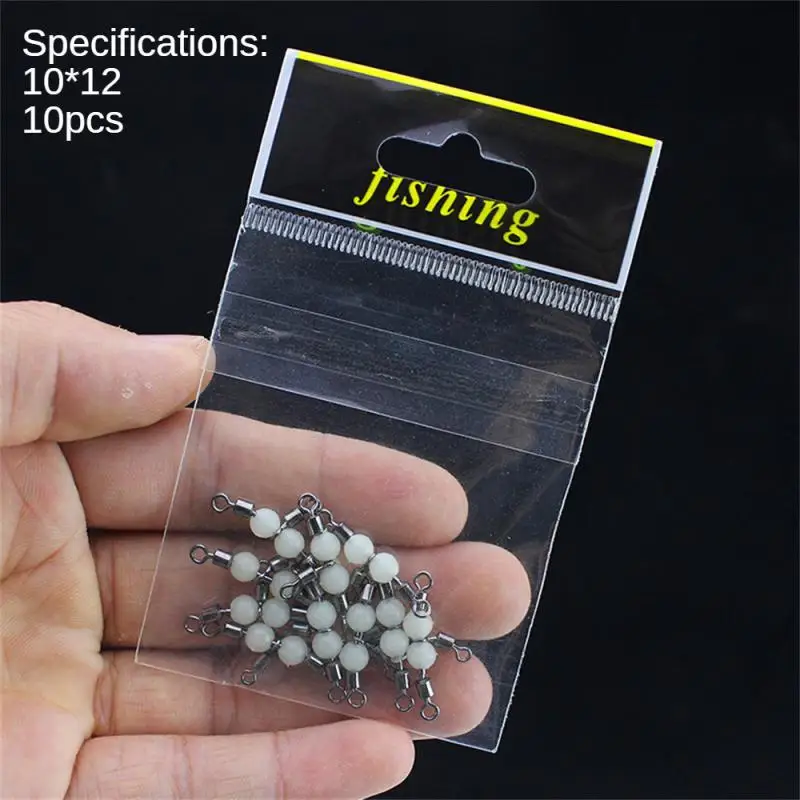 

10PCS Trigeminal Luminous Rings Luminous Beads 8-Ring T-Balance Bifurcation Fishing accessories Trigeminal Swivel