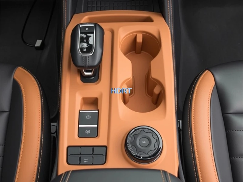 Фото Для Ford Ranger T9 2023 + автомобильный стиль, центральное управление, коврик для переключения передач, дверная ручка, коврик для хранения, стеклянный переключатель, аксессуары для интерьера №3