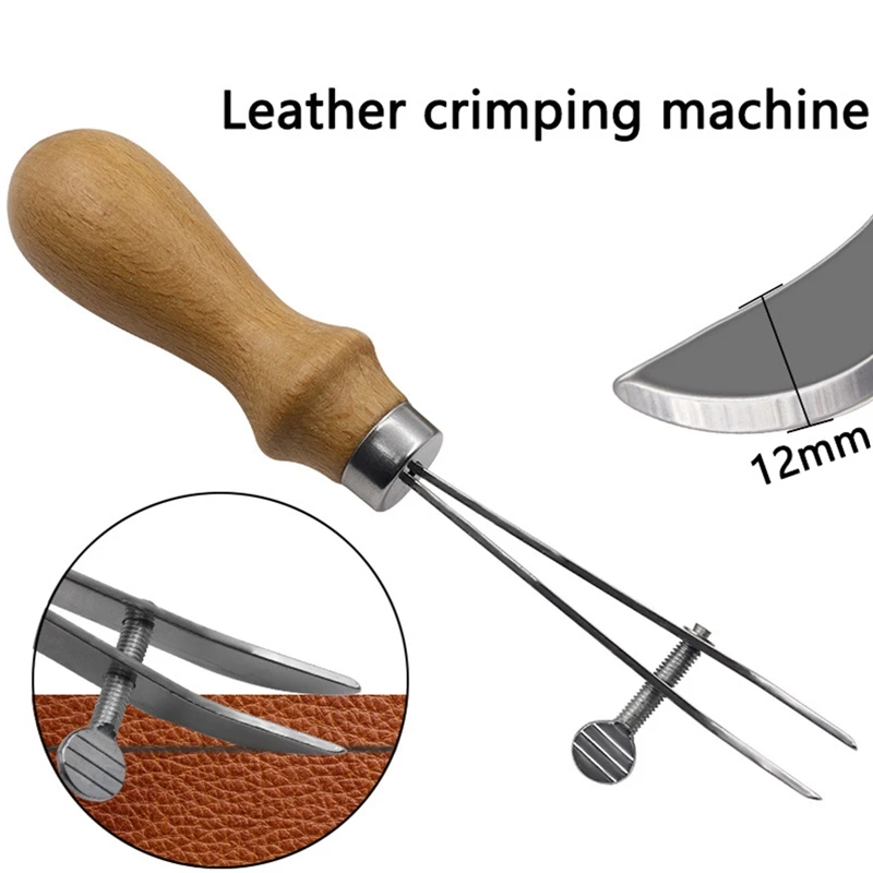 

Leather Edge Press Isometric Marker Vegetable Tanned Leather Sideliner Groover Spacing Wheel Crimping Tool For Leather