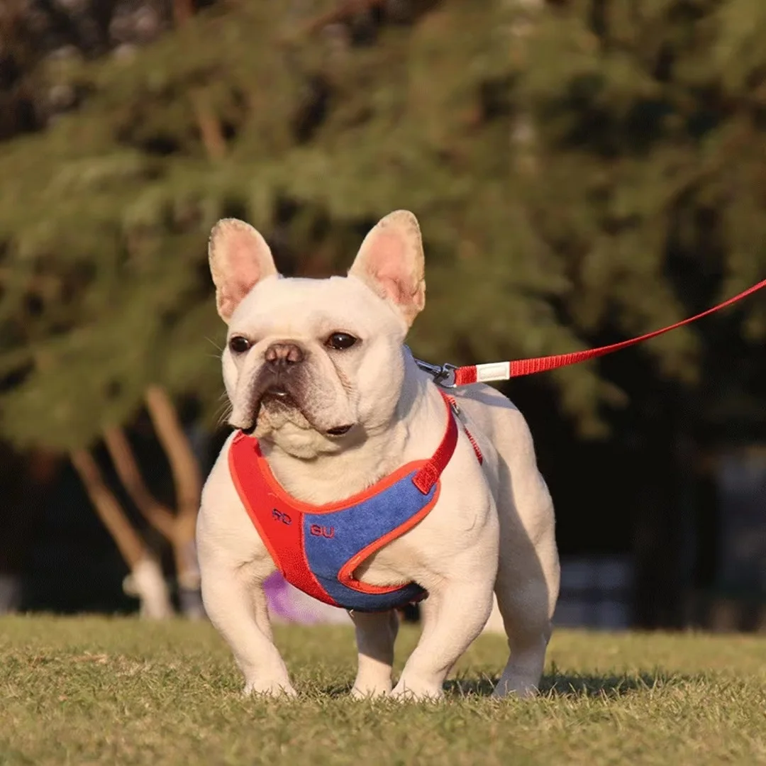 

Регулируемая шлейка для собак, замшевая шлейка без натяжения из дышащей ткани, шлейка для собак, жилет для прогулок на открытом воздухе, шле...