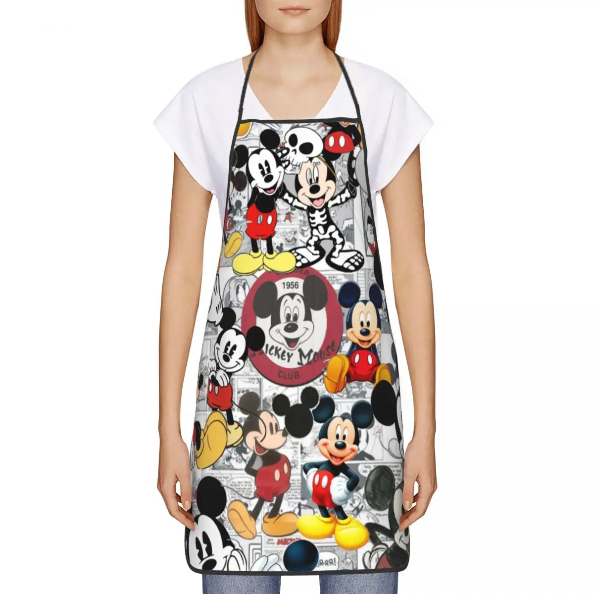 Фартук с Микки Маусом для мужчин и женщин кухонный комбинезон унисекс в