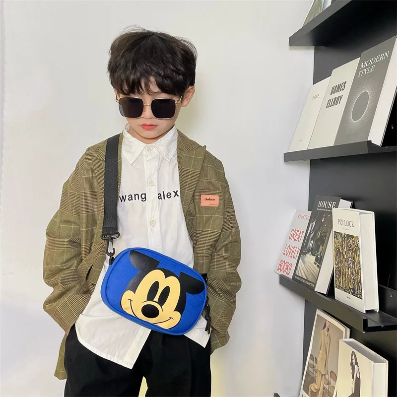 Disney Kids Shoulder Bag for Boy Girl Children Cute Cartoon Crossbody Bag Mickey Mouse Toddler Side Bags for Girls Free Shipping