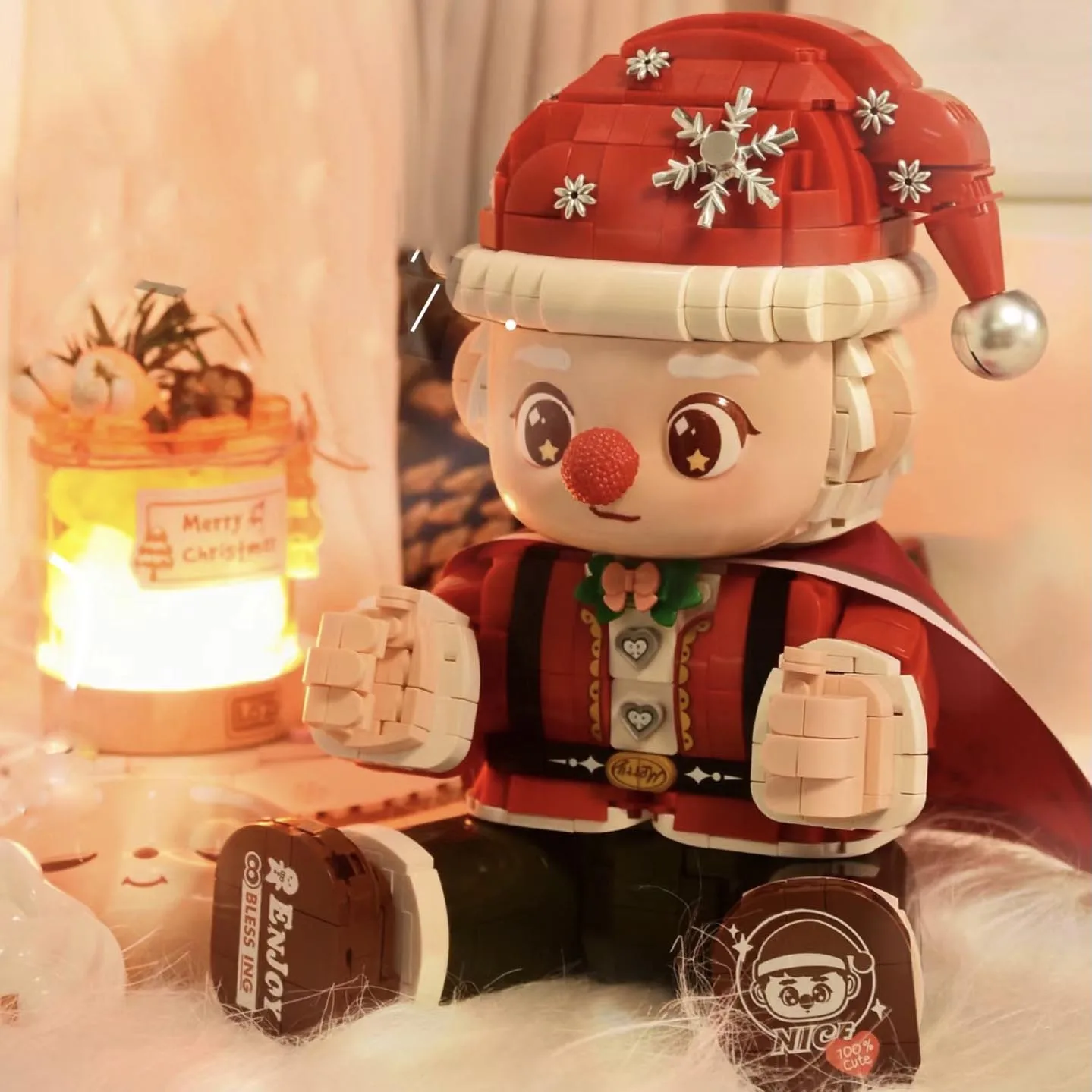 1473 шт. кирпичная лампа Санта-Клауса для ароматерапии строительные блоки