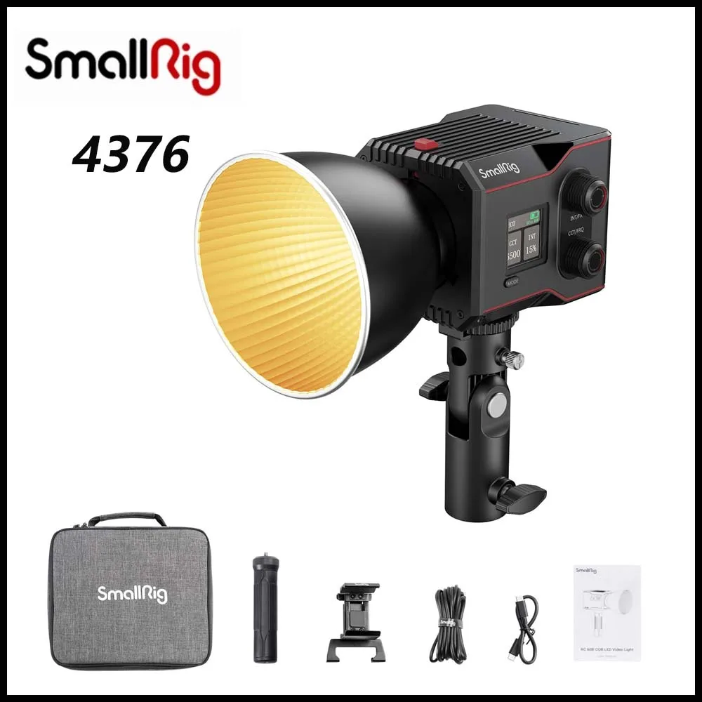 Фото SmallRig RC 60B COB светодиодный светильник для видеосъемки, двухцветный заполняющий светильник с температурой, 60 Вт, портативный портативный светильник для фотосъемки 4376 4518 №4