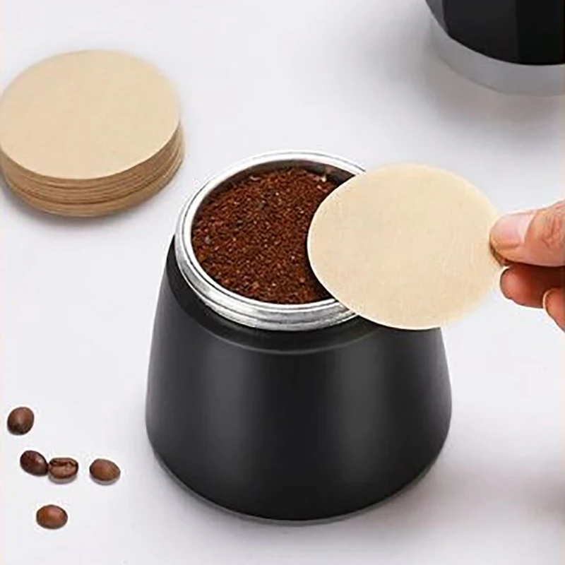 100Pcs Round Coffee Filter Paper 56mm 60mm 68mm For Espresso Coffee Maker  Dripper Coffee Filters Tools Moka Pot Paper Filter