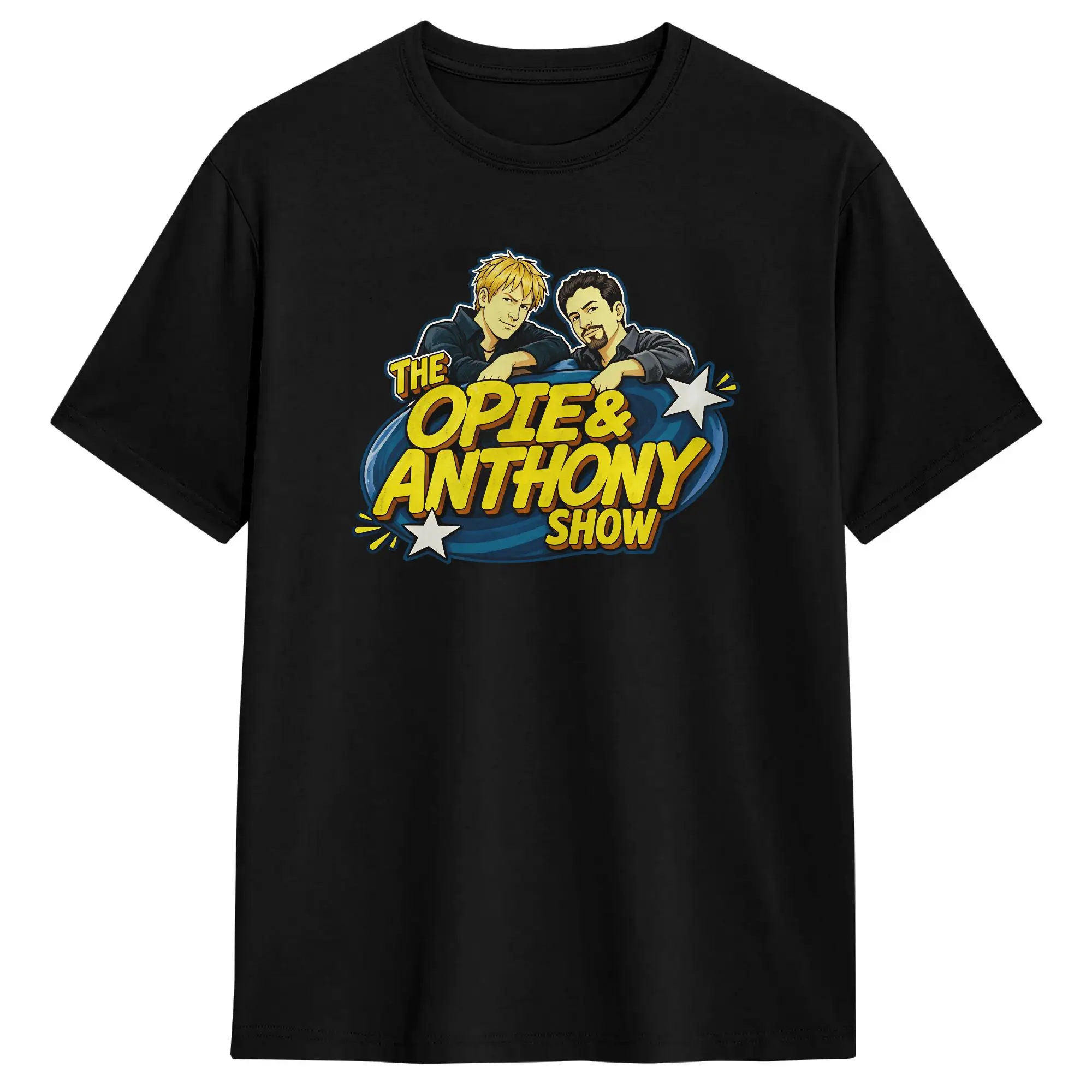 Фото Мужская футболка The Opie and Anthony Show, винтажные футболки из 100% хлопка, футболка с круглым вырезом, одежда с короткими рукавами, идея для подарка №1