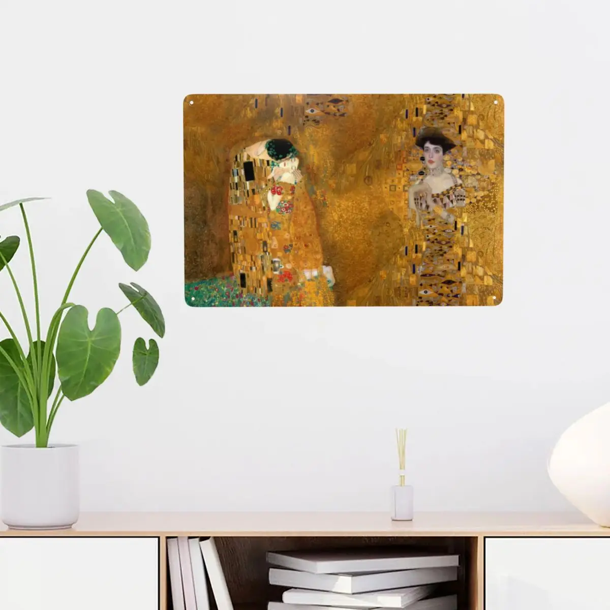 Металлический знак Gustav Klimt в стиле ретро под заказ женщина золоте Оловянная