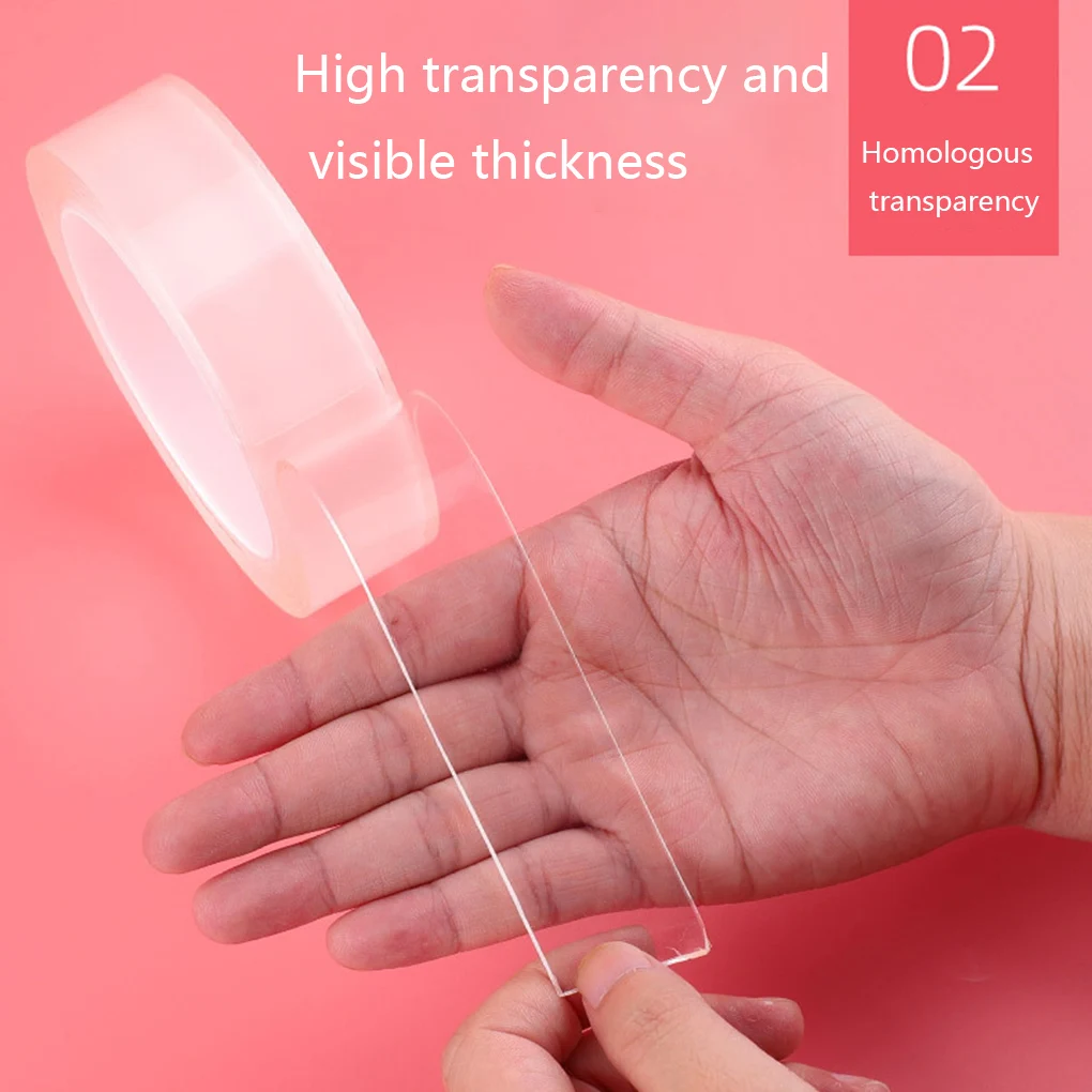 

Double Side Tape Feature Waterproof Reusable Adhesive Transparent Glue Stickers Suit for Home Bathroom Decoration 1/3/5 Meters