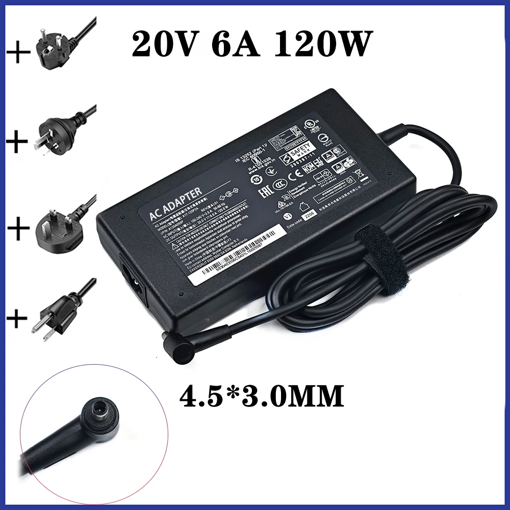 Зарядное устройство для ноутбука MSI, 20 в, 6 А, 120 Вт