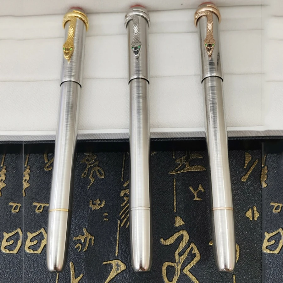 YAMALANG Luxury Pen Nheritance Series Metallic Design Rollerball Ballpoint Pen with Exquisite Snake Clip