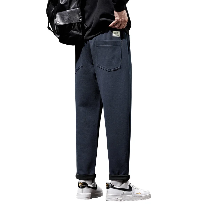 Мужские повседневные брюки новинка осень-зима 2023 плотные свободные прямые с