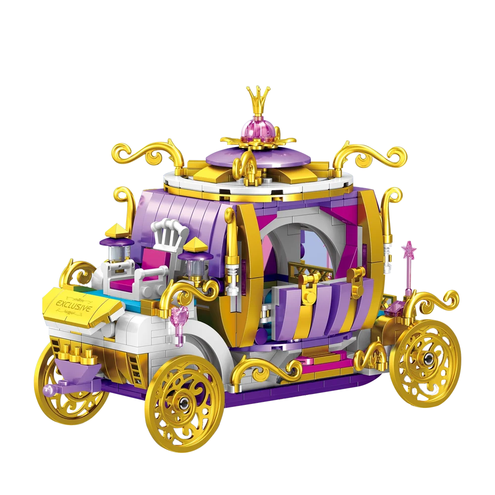 Мини-кубики креативный эксперт тыква романтическая каретка принцессы 01032 Moc идеи