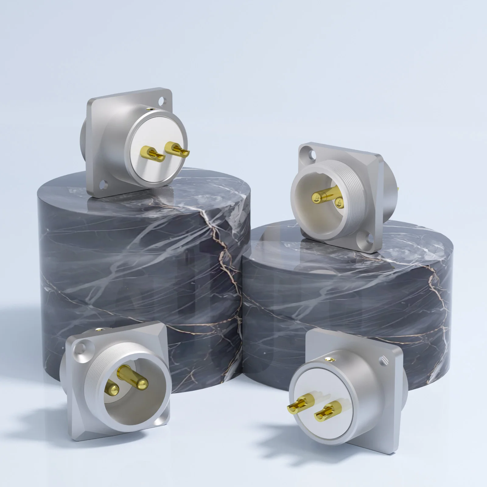 Монолаudio GM16G 2-контактный GX16 штекерный разъем шасси из чистой меди 24-каратного