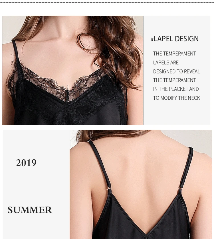 Summer Pajamas Set Women's 2 Pieces Pajama Suits Silk Satin Nightwear 2022 Home Clothes Sexy Lace Cami Top and Pants Sleepwear