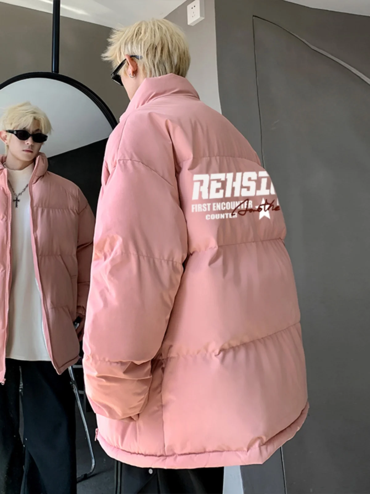 Cleanfit Short Cotton-Padded Coat Outerwear Men's Thickened Jinjiang Cotton-padded jacket American High Street Vibe down Coat...