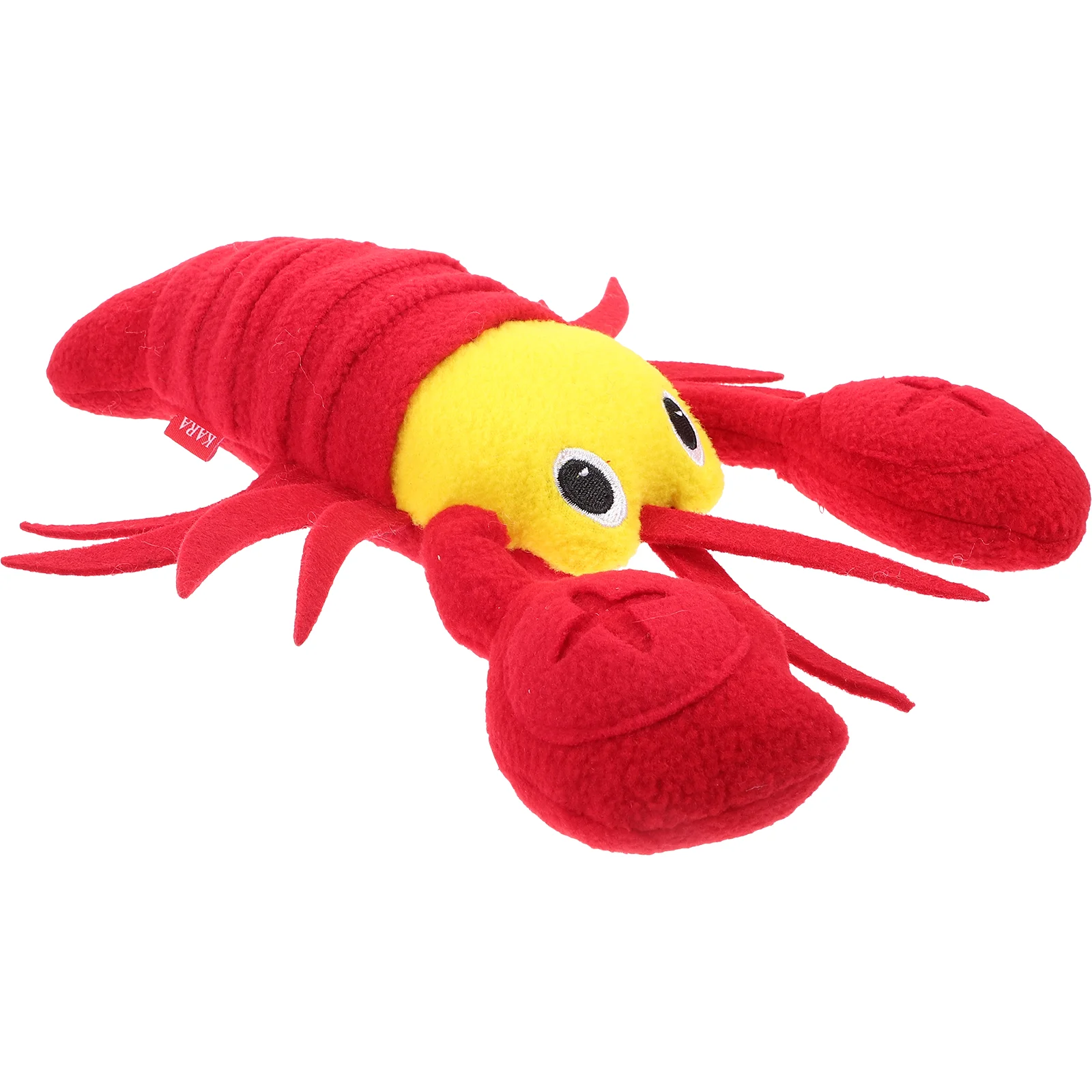 

Squeaky Dog Toy Dog Plush Toy Stuffed Crayfish Shape Toy Teeth Cleaning Plaything