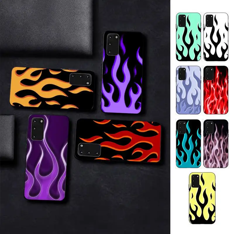 

FHNBLJ Flame Painted Phone Case for Samsung S10 21 20 9 8 plus lite S20 UlTRA 7edge