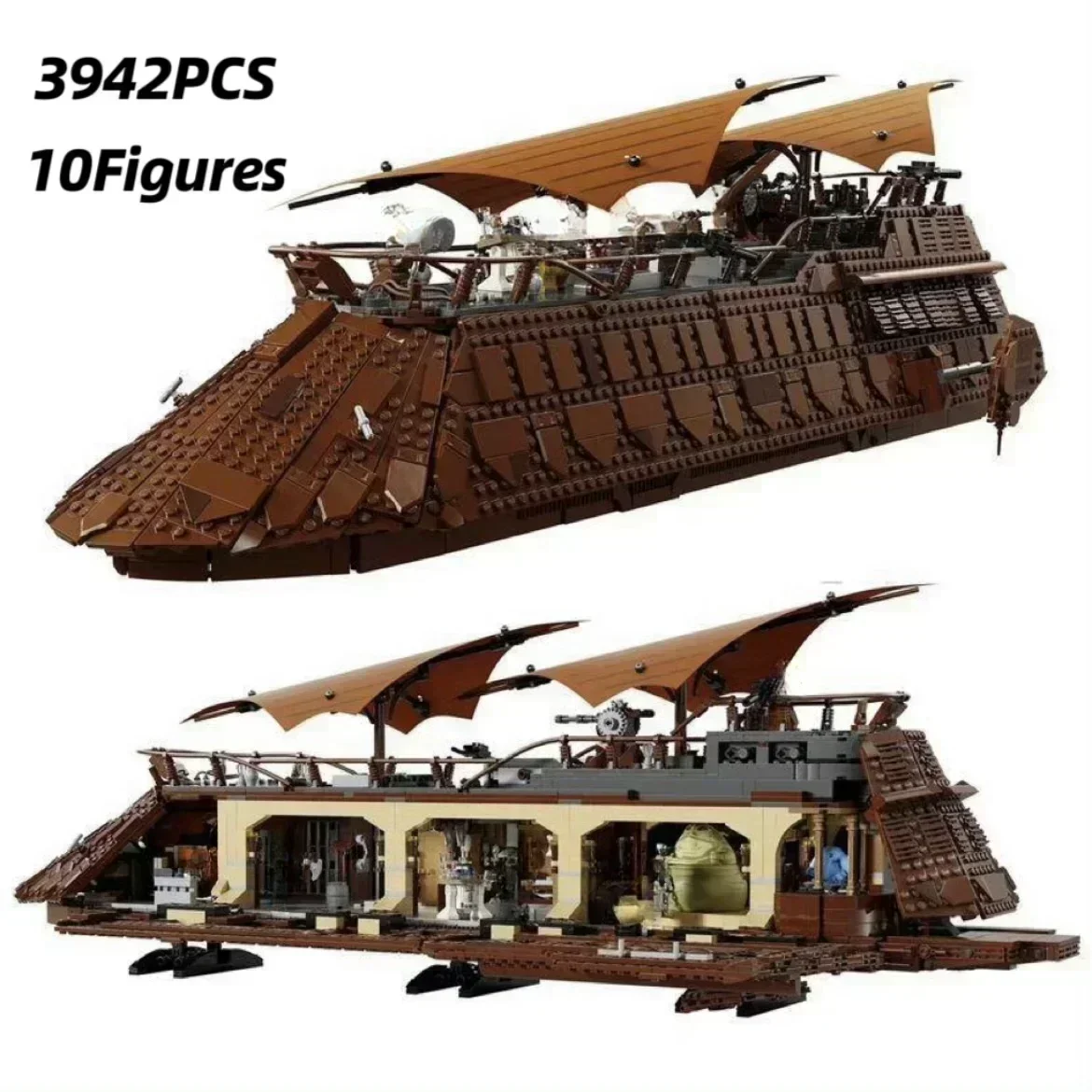MOC 75397 Battle Jabba Sail Barge модель строительные блоки головоломки кирпичи DIY сборка