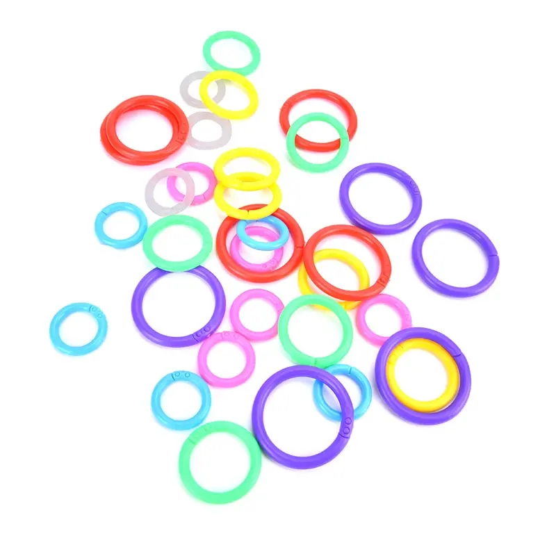 

25 Pcs Loose-leaf Ring Eco-friendly Colourful Opening Ring Multifunctional Plastic Ring Binder DIY Album Loose-leaf Book Hoop