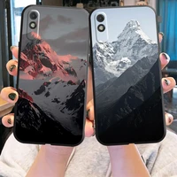 3d emboss mountain phone case for xiaomi redmi 9 9i 9at 9t 9a 9c 10 note 9 9t 9s 10 10 pro 10s 10 5g carcasa back soft