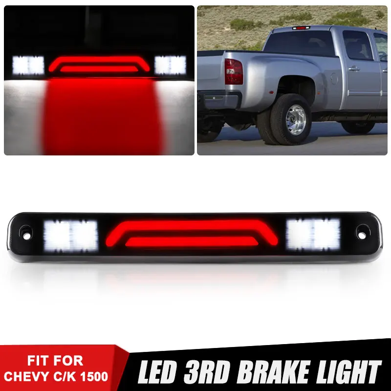 

Car LED 3rd Brake Light LED Backup Signal Smoke Reversing Car Stop Rear Brake Lights for 1988-1998 Chevy C1500/K1500/Silverado
