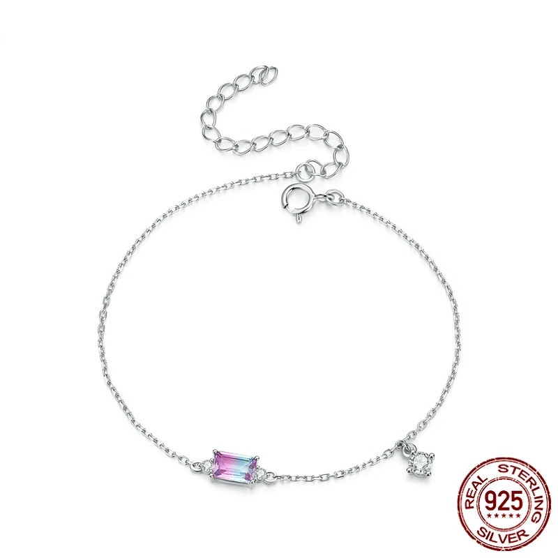 

Женский Регулируемый браслет из серебра 925 пробы с синтетическим турмалином BSB092