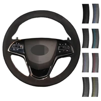 braiding car steering wheel cover hand stitched for cadillac cts 2014 2015 2016 ats 2013 2014 2015 original steering wheel braid