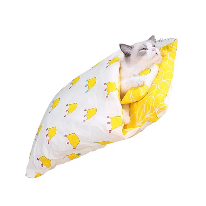 

Movable Dog Cat Bed Sleeping Bag Sofas Mat Winter Warm Cat House Small Pet Bed Puppy Kennel Nest Cushion Pet Product Accessories