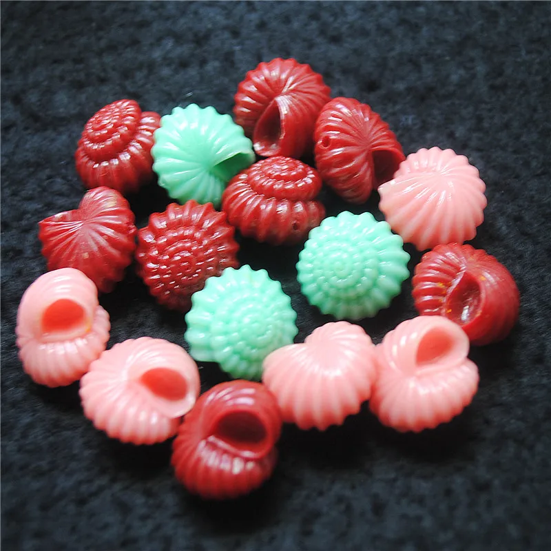 

6 шт., бусины в форме ракушек, размер 21 мм