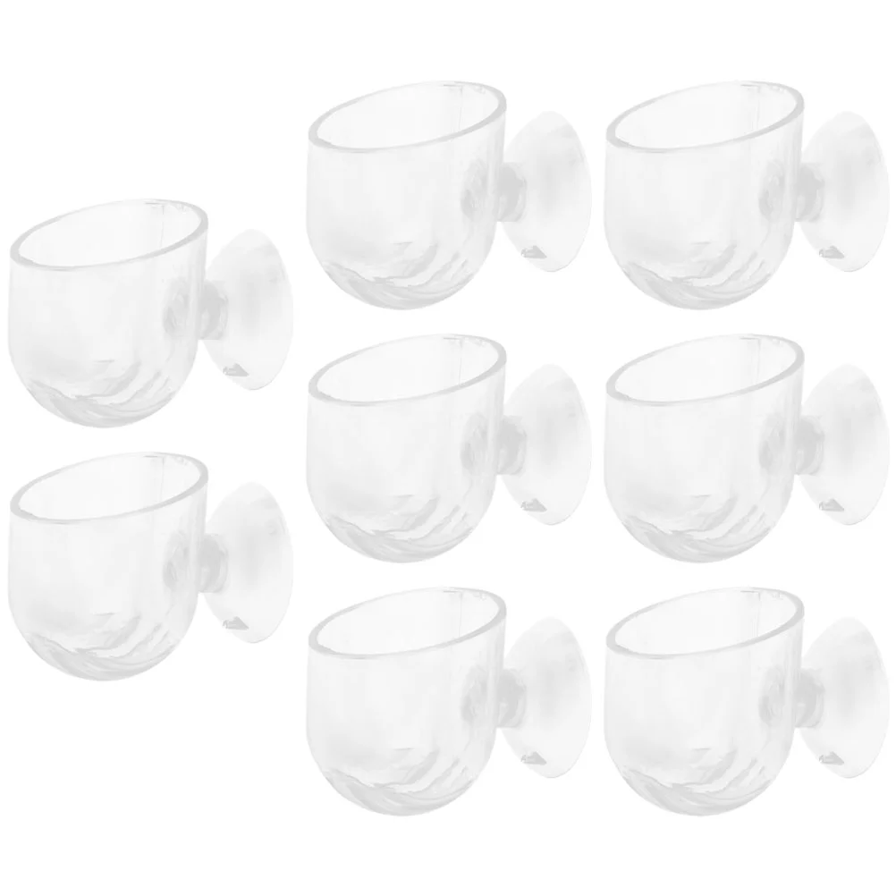 

8pcs Aquatic Cup Fish Tank Feeders Aquarium Underwater Planter with Suction Cup