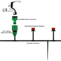 Комплект для создания системы капельного полива растений: шланг, фитинги, таймер#3