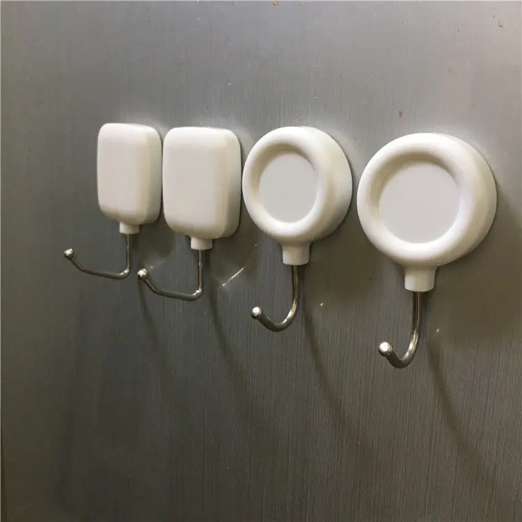 2PCS a magnet link free of nailing non-trace adsorption refrigerator surface hook multi-purpose glue hook in the kitchen