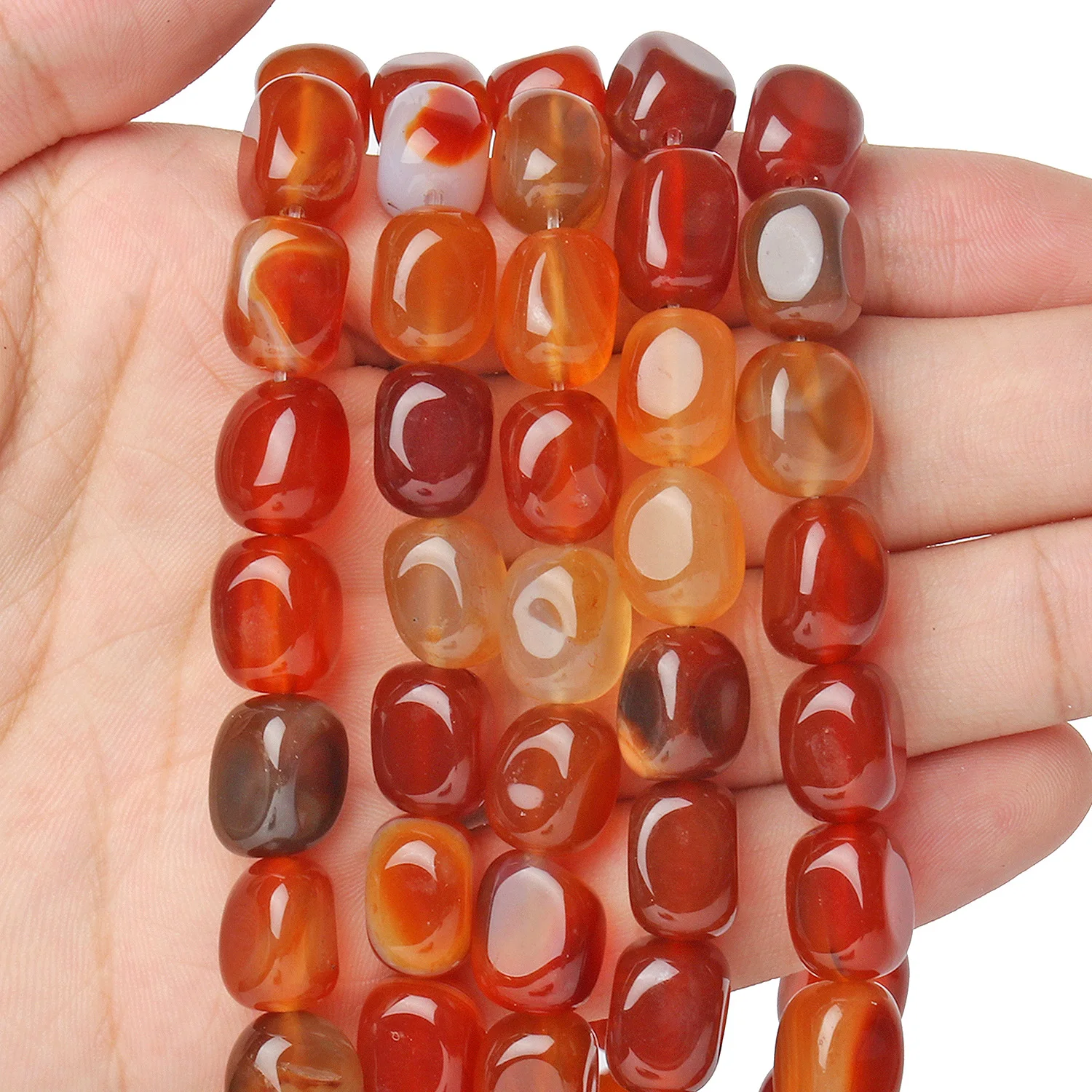 8x12 мм натуральный камень квадратный красный агат бусины в форме трубки свободные