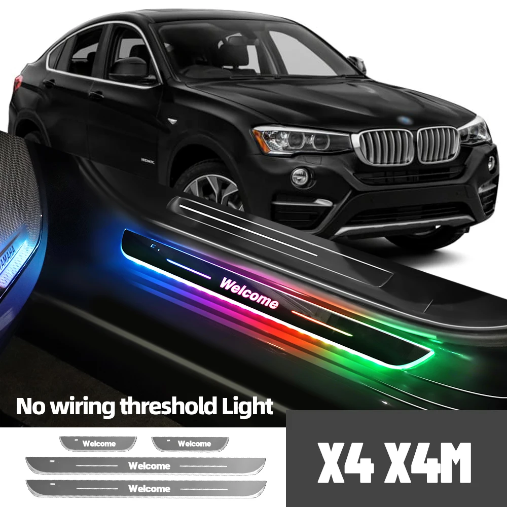 Для BMW X4 F26 G02 X4M F98 2014-2023 2020 2022 Автомобильный порог с индивидуальным логотипом