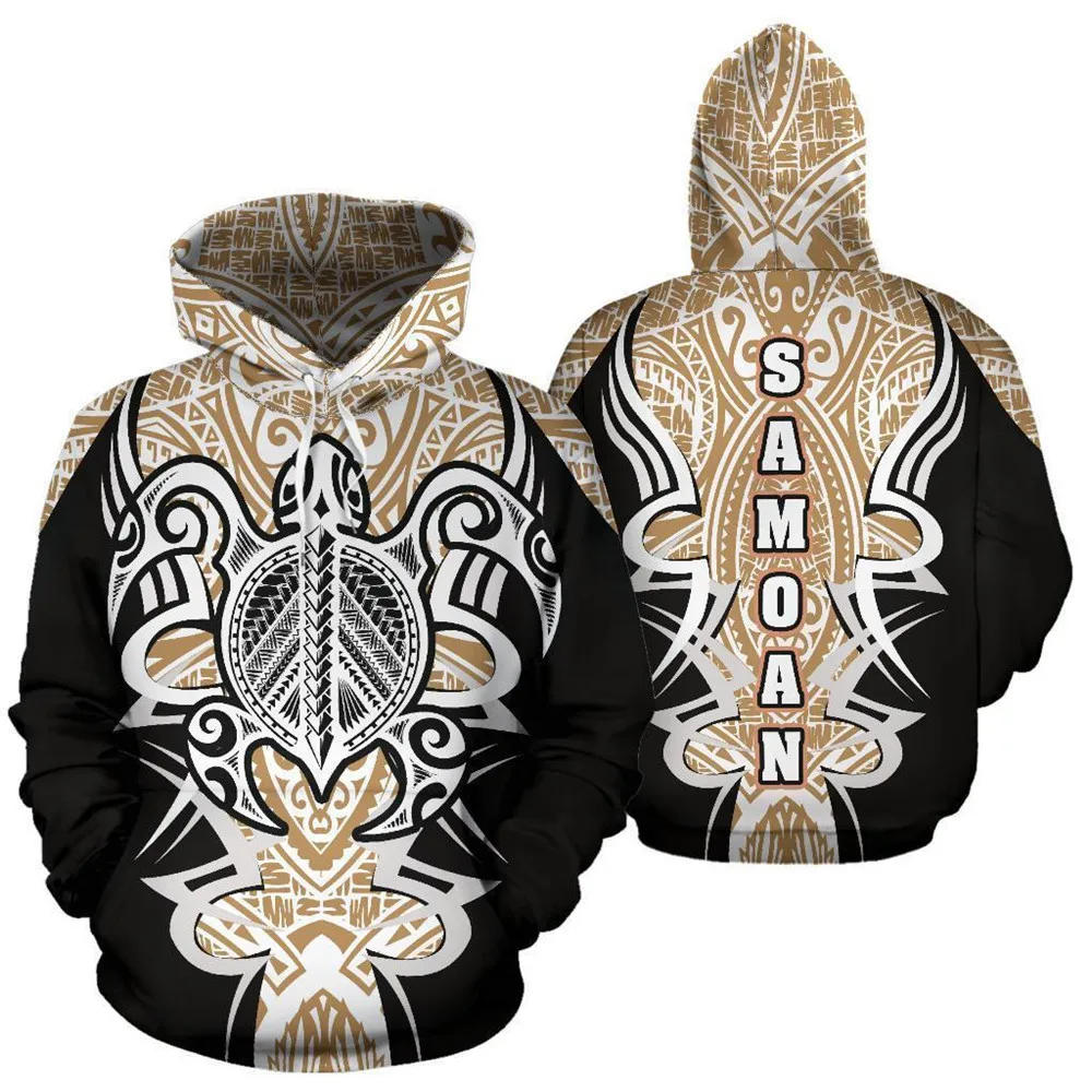 

Men's Fashion Hoodie Samoan Hawaiian Pattern Printed Casual Pullover Street Personality Printed Sports Oversized Vintage Hoodie