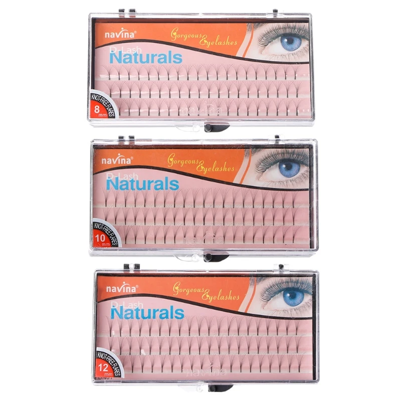 

60 D-Lash Natural Long Black Individual False Eyelashes Extension 12mm 10mm 8mm Drop Shipping