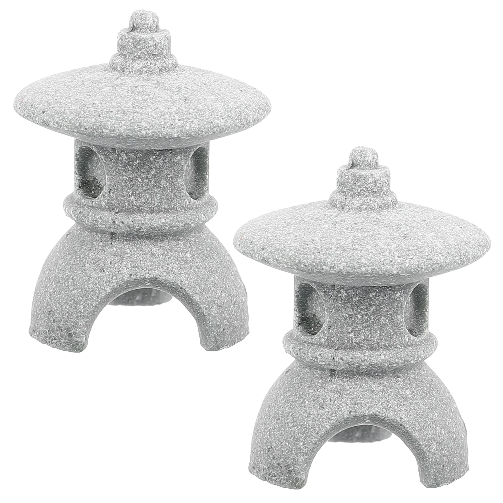 

2pcs Vintage Wear-resistant Premium Rustic Tiny Pagoda Model Miniature Pagoda Statue Miniature Pagoda for Garden Decor