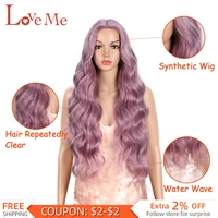 long deep wave for women synthetic wigs 33 inch black pink high temperature fibers cosplay lolita water wave fake hairs love me