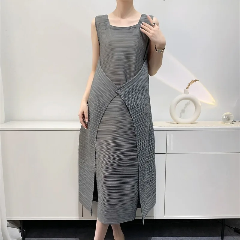 MIYAKE-женское художественное плиссированное платье свободное высококачественное