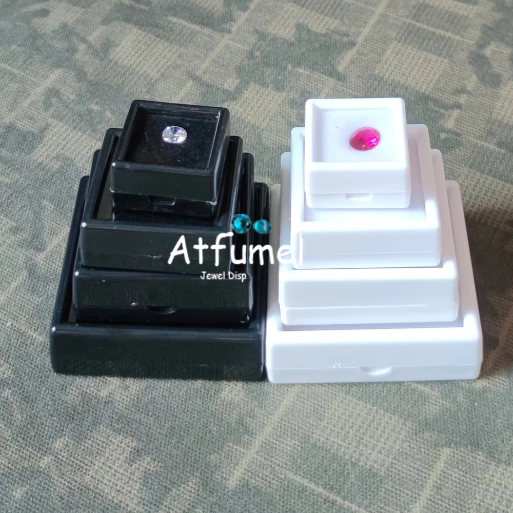 

10Pcs Gemstone Diamond Display Storage Box Square Soft Sponge Gems Beads Pendante Earring Organizer Package Gift Box Showcase