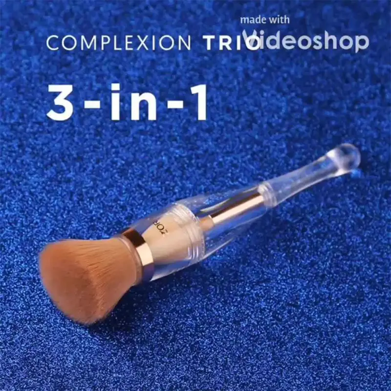 

3 In 1 Makeup Brush Set Portable Multifunctional Loose Powder Blush Foundation Eye Shadow Lip Liner Brush Make Up Cosmetic Tools