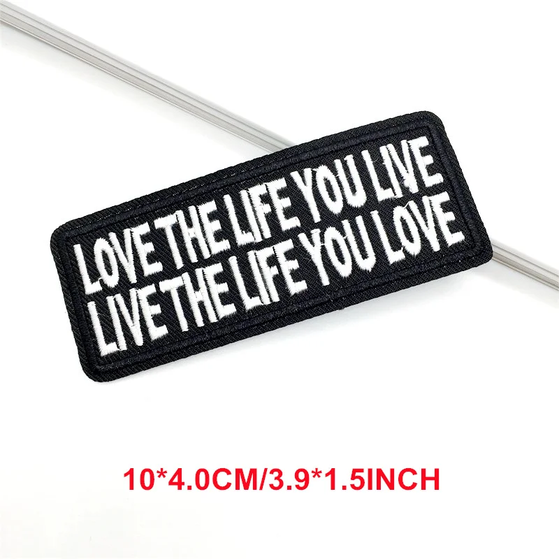 5 шт./партия черно-белые нашивки с надписями