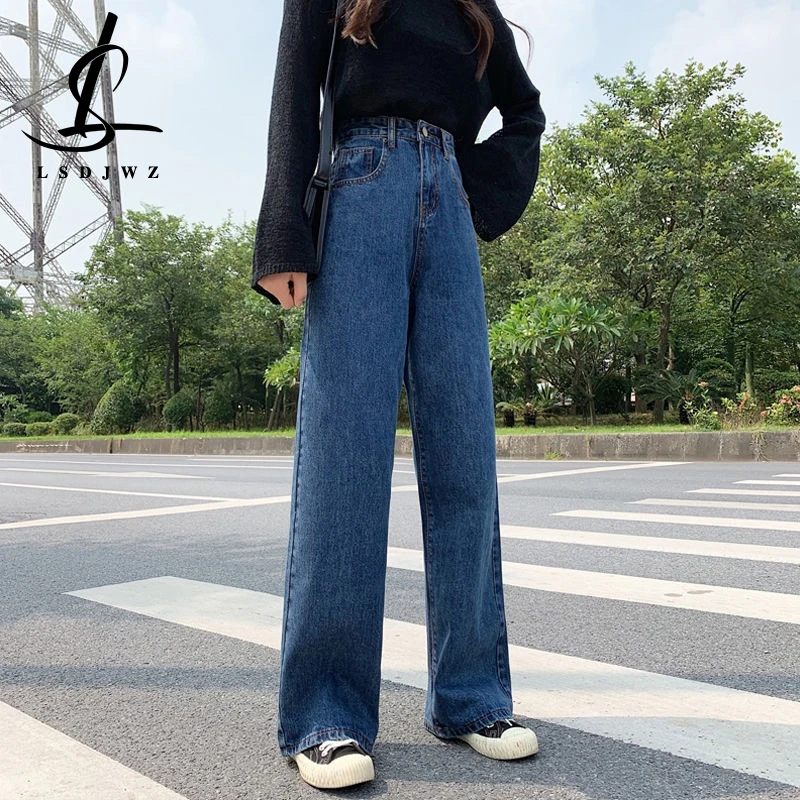 Vintage Jeans Woman High Waist Streetwear Straight Leg Jeans Women 2022 Women's Pants Female Clothing Denim Y2k Korean Fashion