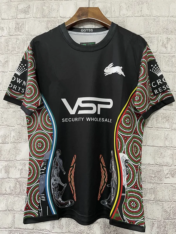 

2023 South Sydney Rabbitohs Anzac Indigenous JOHN SATTLER COMMEMORATIVE Singlet Rugby Jersey