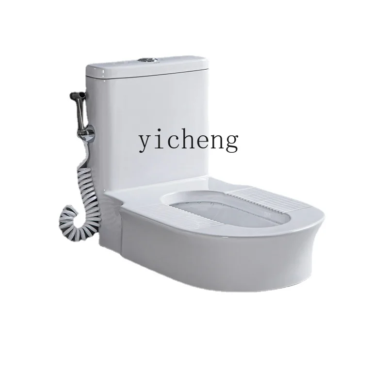 

YY Toilet Change Squat Toilet Free Bench Sit Toilet Potty Chair Integrated Pit-Free