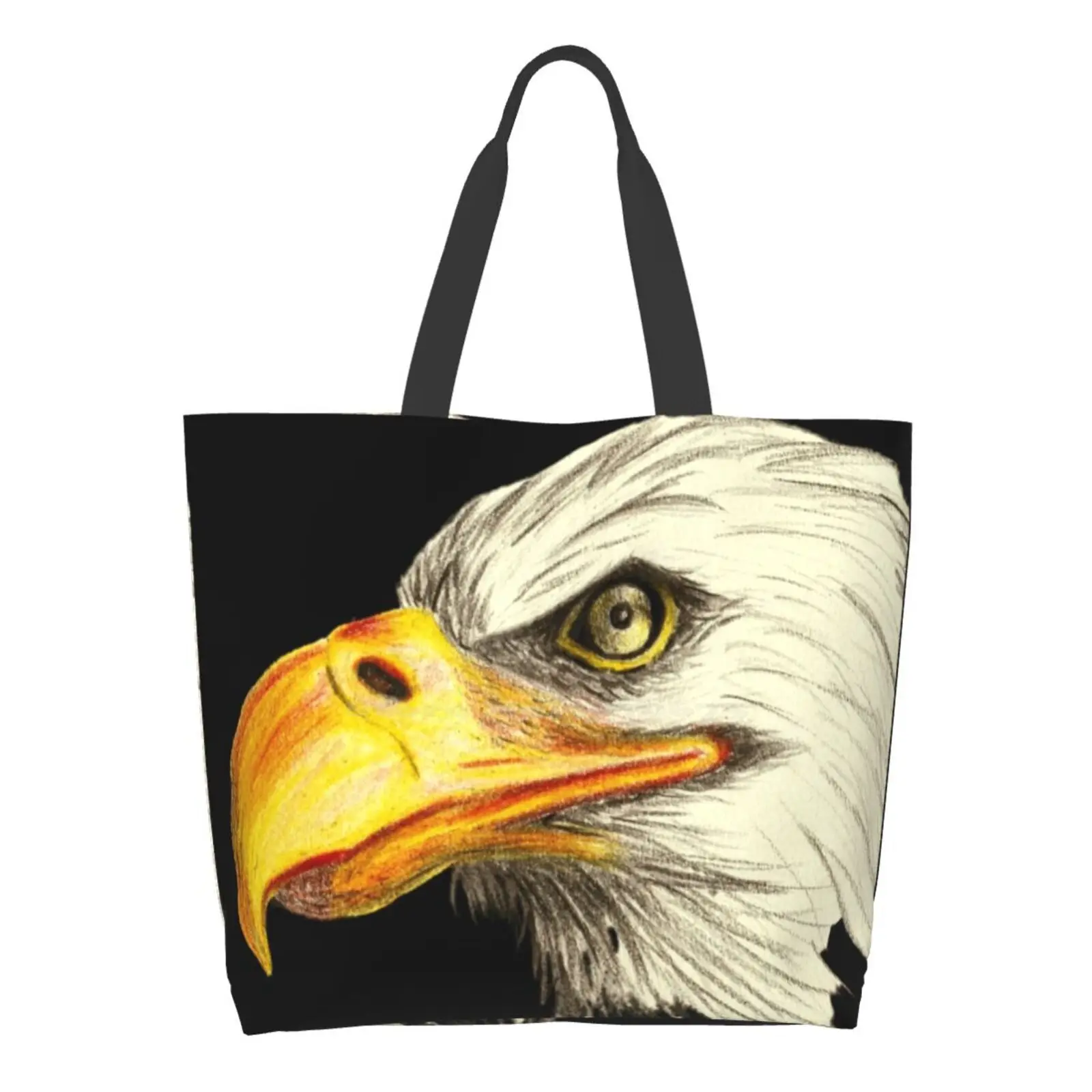 

Многоразовые хозяйственные сумки-тоуты Eagle (черный), сумки для хранения, эскиз Eagle Bald Head Eagle America